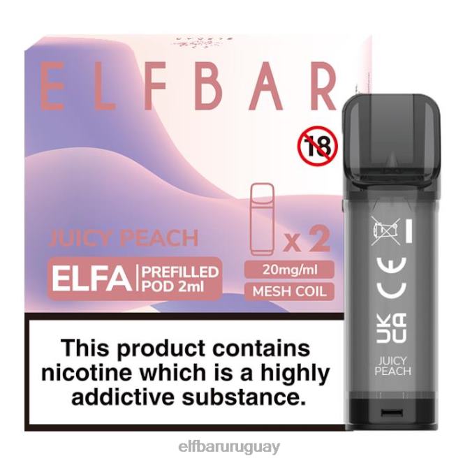 cápsula precargada elfbar elfa - 2 ml - 20 mg (paquete de 2) Durazno jugoso TH4FV125