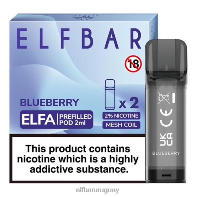 cápsula precargada elfbar elfa - 2 ml - 20 mg (paquete de 2) arándano TH4FV106