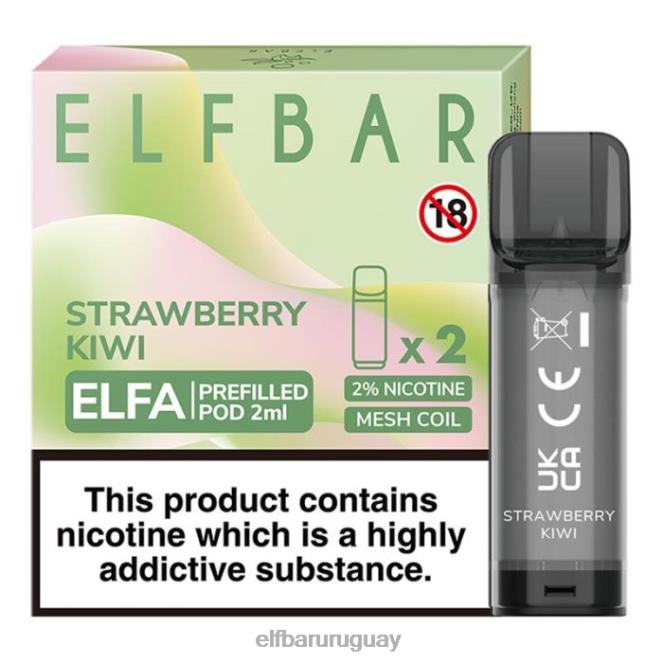 cápsula precargada elfbar elfa - 2 ml - 20 mg (paquete de 2) kiwi fresa TH4FV107