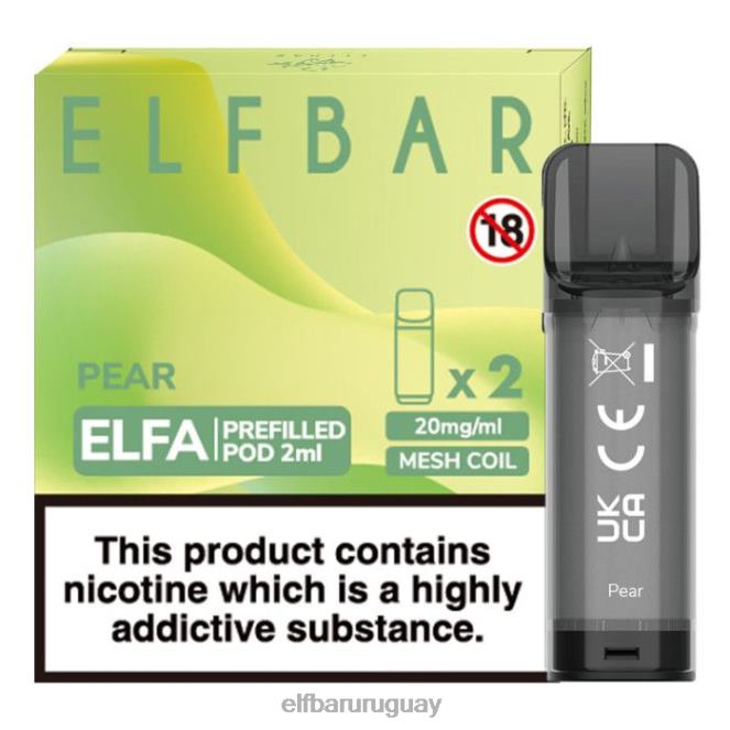 cápsula precargada elfbar elfa - 2 ml - 20 mg (paquete de 2) pera TH4FV123