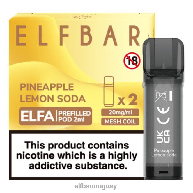 cápsula precargada elfbar elfa - 2 ml - 20 mg (paquete de 2) refresco de piña y limón TH4FV134
