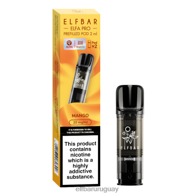 elfbar elfa pro cápsulas precargadas - 20 mg - paquete de 2 mango TH4FV87