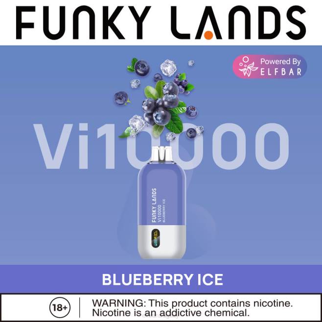ELFBAR funky lands mejor sabor vape desechable vi10000 serie helada hielo de arándanos VHPV151