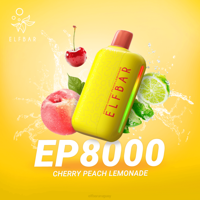 ELFBAR vape desechable nuevos soplos ep8000 limonada de cereza y durazno VHPV58